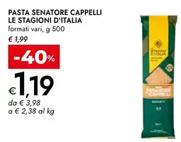 Bennet Pasta senatore cappelli le stagioni d'italia formati vari offerta