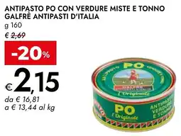 Bennet Antipasto po con verdure miste e tonno galfre antipasti d'italia offerta