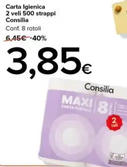 Tigre Carta Igienica 2 veli 500 strappi Consilia offerta