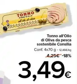 Tigre Tonno all'Olio di Oliva da pesca sostenibile Consilia offerta