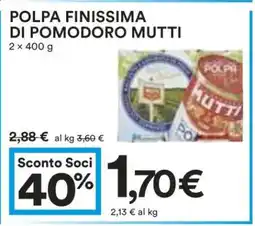 Coop POLPA FINISSIMA DI POMODORO MUTTI offerta