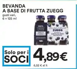 Coop BEVANDA A BASE DI FRUTTA ZUEGG offerta