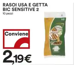 Coop RASOI USA E GETTA BIC SENSITIVE 2 offerta