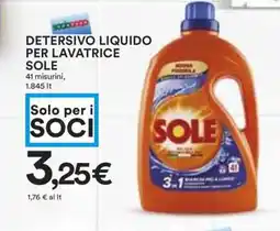 Coop Detersivo Liquido per Lavatrice Sole offerta