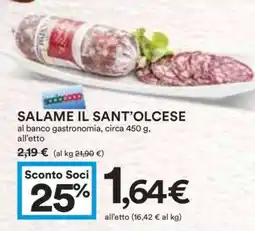 Coop SALAME IL SANT'OLCESE offerta