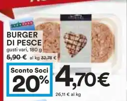 Coop Burger di pesce offerta