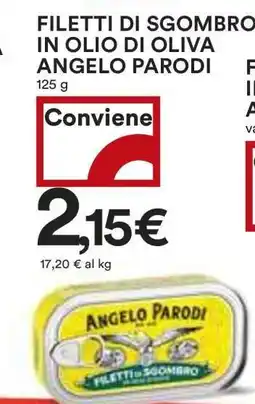 Coop FILETTI DI SGOMBRO IN OLIO DI OLIVA ANGELO PARODI offerta
