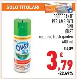 Conad Deodorante per ambienti 3in1 Oust offerta