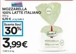Coop MOZZARELLA 100% LATTE ITALIANO offerta