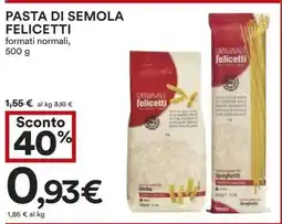 Coop PASTA DI SEMOLA FELICETTI offerta