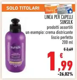 Conad LINEA PER CAPELLI SUNSILK offerta