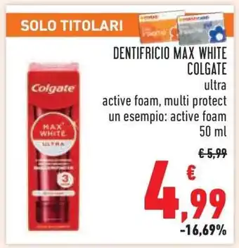 Conad Dentifricio Max White Colgate offerta