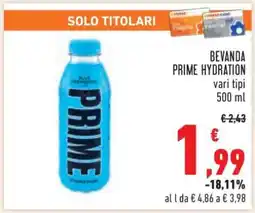 Conad BEVANDA PRIME HYDRATION offerta