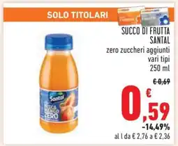 Conad SUCCO DI FRUTTA SANTAL offerta