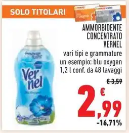 Conad Ammorbidente Concentrato Vernel offerta