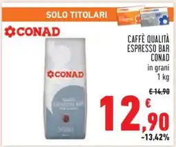 Conad CAFFÈ QUALITÀ ESPRESSO BAR CONAD offerta