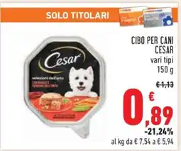 Conad CIBO PER CANI CESAR offerta