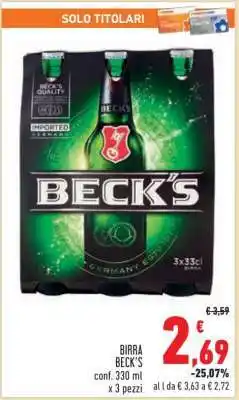 Conad Birra Beck's offerta