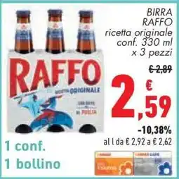 Conad Birra Raffo offerta