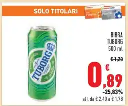 Conad Birra Tuborg offerta
