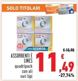 Conad Assorbenti È Lines offerta