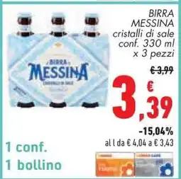 Conad Birra Messina Cristalli di Sale offerta