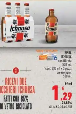 Conad Birra Ichnusa non filtrata offerta