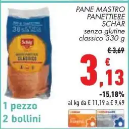 Conad Pane Mastro Panettiere Schär offerta