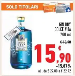 Conad GIN DRY DOLCE VITA offerta