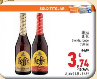 Conad Birra Leffe offerta