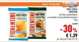 Conad SNICK SNACK FIORENTINI offerta