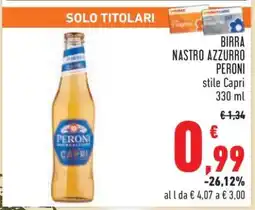 Conad Birra Nastro Azzurro Peroni offerta