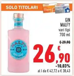Conad GIN MALFY offerta