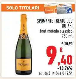 Conad SPUMANTE TRENTO DOC ROTARI offerta