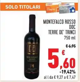 Conad Montefalco Rosso DOC Terre de' Trinci offerta