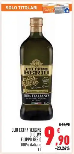 Conad Olio Extra Vergine di Oliva Filippo Berio offerta