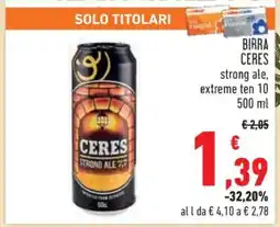 Conad Birra Ceres offerta