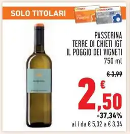 Conad Passerina Terre di Chieti IGT Il Poggio dei Vigneti offerta