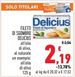 Conad Filetti di Sgombro Delicius offerta