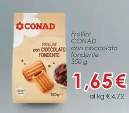 Conad Frollini CONAD con cioccolato fondente offerta
