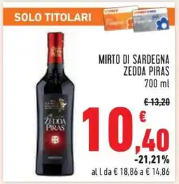 Conad Mirto di Sardegna Zedda Piras offerta