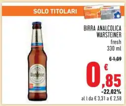 Conad BIRRA ANALCOLICA WARSTEINER offerta