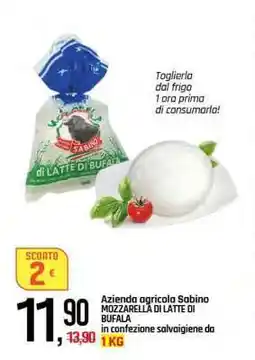 Famila Azienda agricola Sabino MOZZARELLA DI LATTE DI BUFALA offerta
