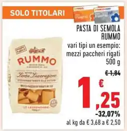 Conad PASTA DI SEMOLA RUMMO offerta