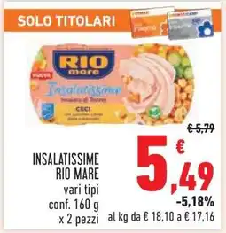 Conad Insalatissime Rio Mare offerta