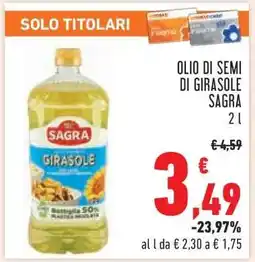 Conad Olio di Semi di Girasole Sagra offerta