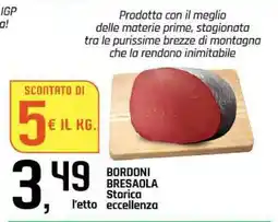 Famila Bordoni Bresaola offerta