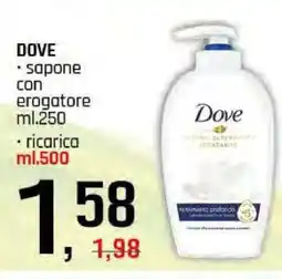 Famila DOVE sapone con erogatore ml.250 offerta