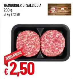 Famila HAMBURGER DI SALSICCIA offerta