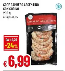 Famila CODE GAMBERO ARGENTINO CON CODINO offerta